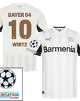 Bayer 04 Leverkusen Away Fan Jersey 2024/25 Patches UCL UEFA Foundation (Official Printing)