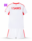 Benfica Away Kids Kit White 2025/26 - Last Few Units! 🔥🦅