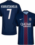 PSG Kvaratskhelia 7 Home Authentic Player 2025/26 Dri-Fit ADV Match