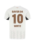 Bayer 04 Leverkusen Wirtz 10 Away Fan Jersey 2024/25 Patches UCL UEFA Foundation (Official Printing)