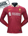 Liverpool Player Home Jersey 2024/2025 Long Sleeve