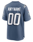 New England Patriots 2025 Rivalries Collection Custom Game Jersey - Storm Blue