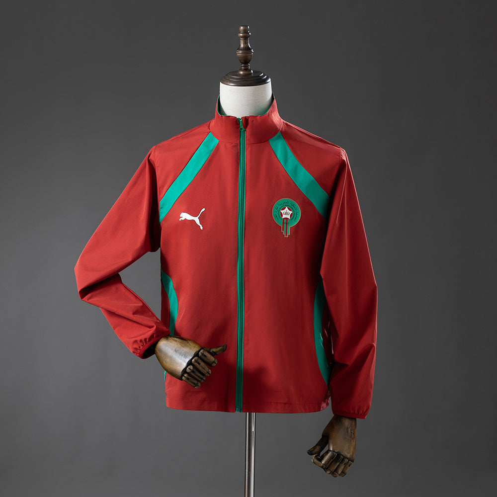 Morocco 2026 Reversible Jacket Windbreaker - Red &amp; Green