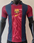 Cj X  X FC Barcelona Retro 2000/01 Home Skeleton Player - Slim Fit