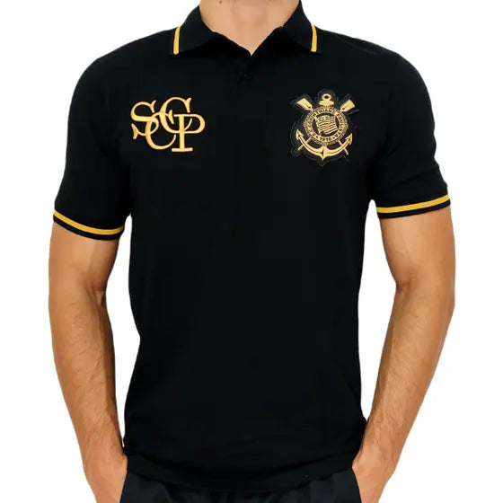 Corinthians Retro Polo Shirt Gold - SPR