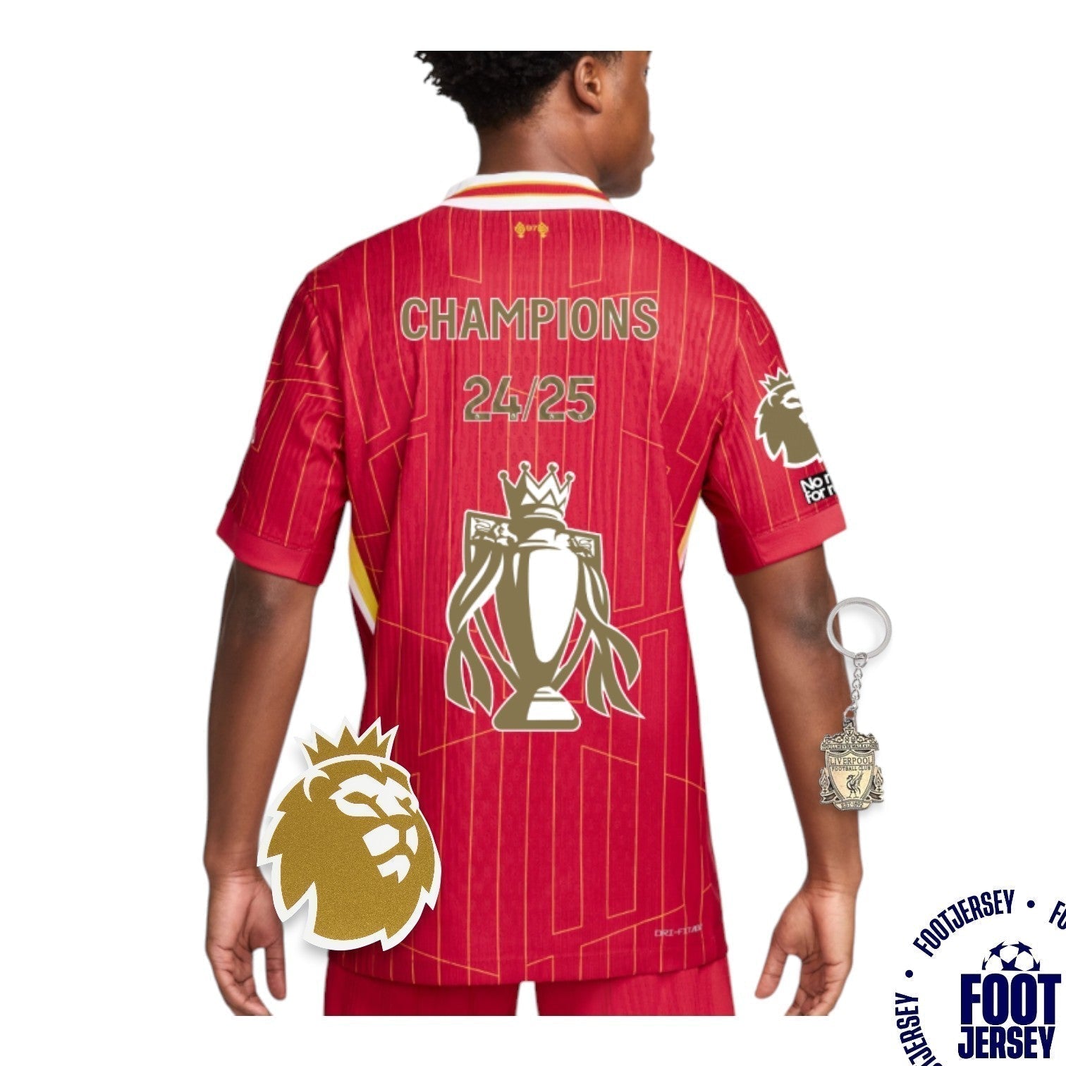 Liverpool Home Jersey 2024/2025 - CHAMPIONS 25 &amp; Gold Trophy