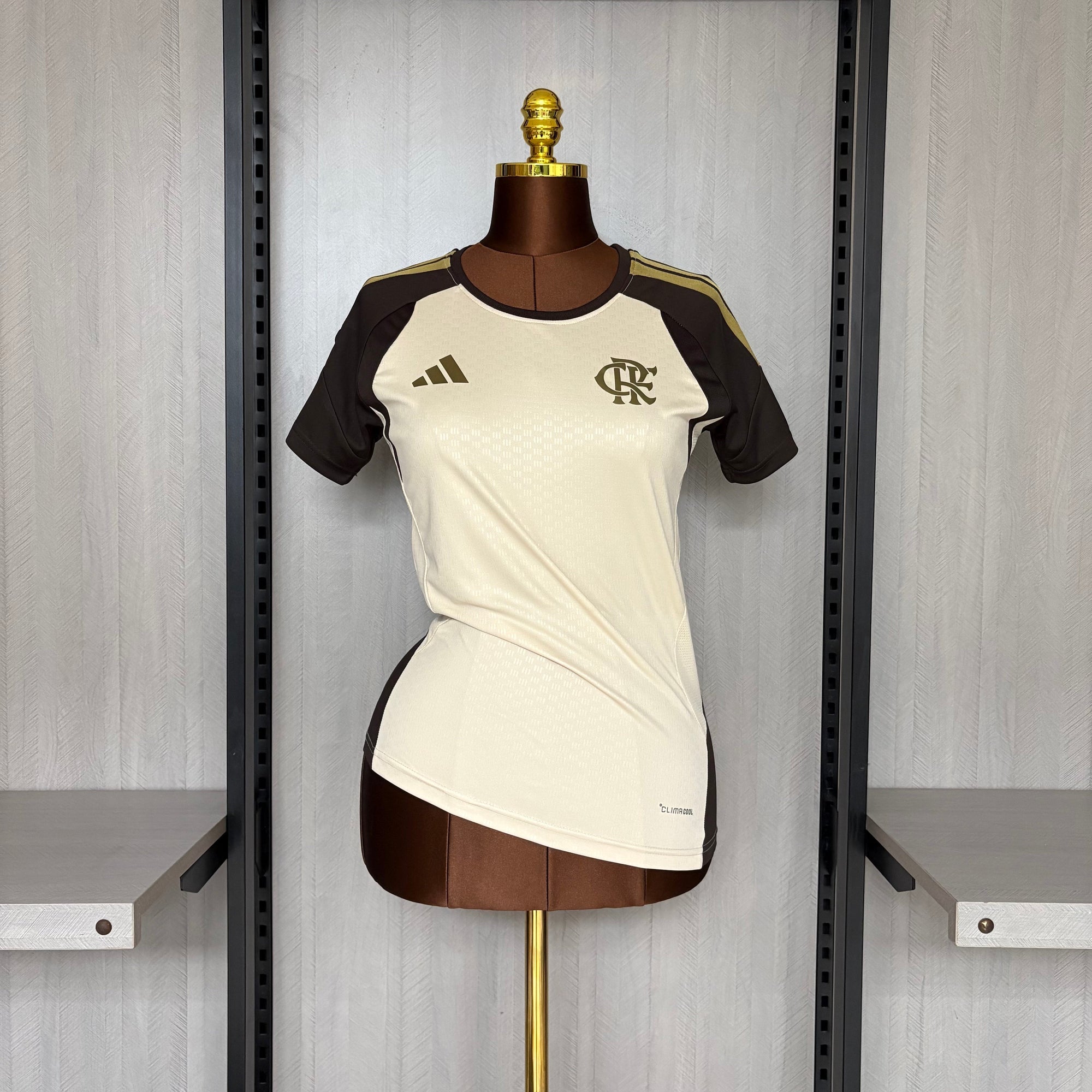 Camisa Flamengo Treino 2026 Feminina Bege - Fan Version