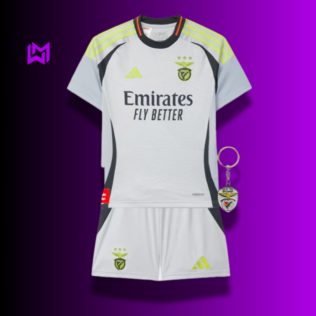 Benfica Third Kids Kit 2024/25 - Last Few Units! 🔥🦅