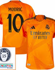 Real Madrid Modric 10 Away Fan Jersey 2024/25 Patches UCL UEFA Foundation (Official Printing)