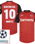 Bayer 04 Leverkusen Home Fan Jersey 2024/25 Patches UCL UEFA Foundation (Official Printing)
