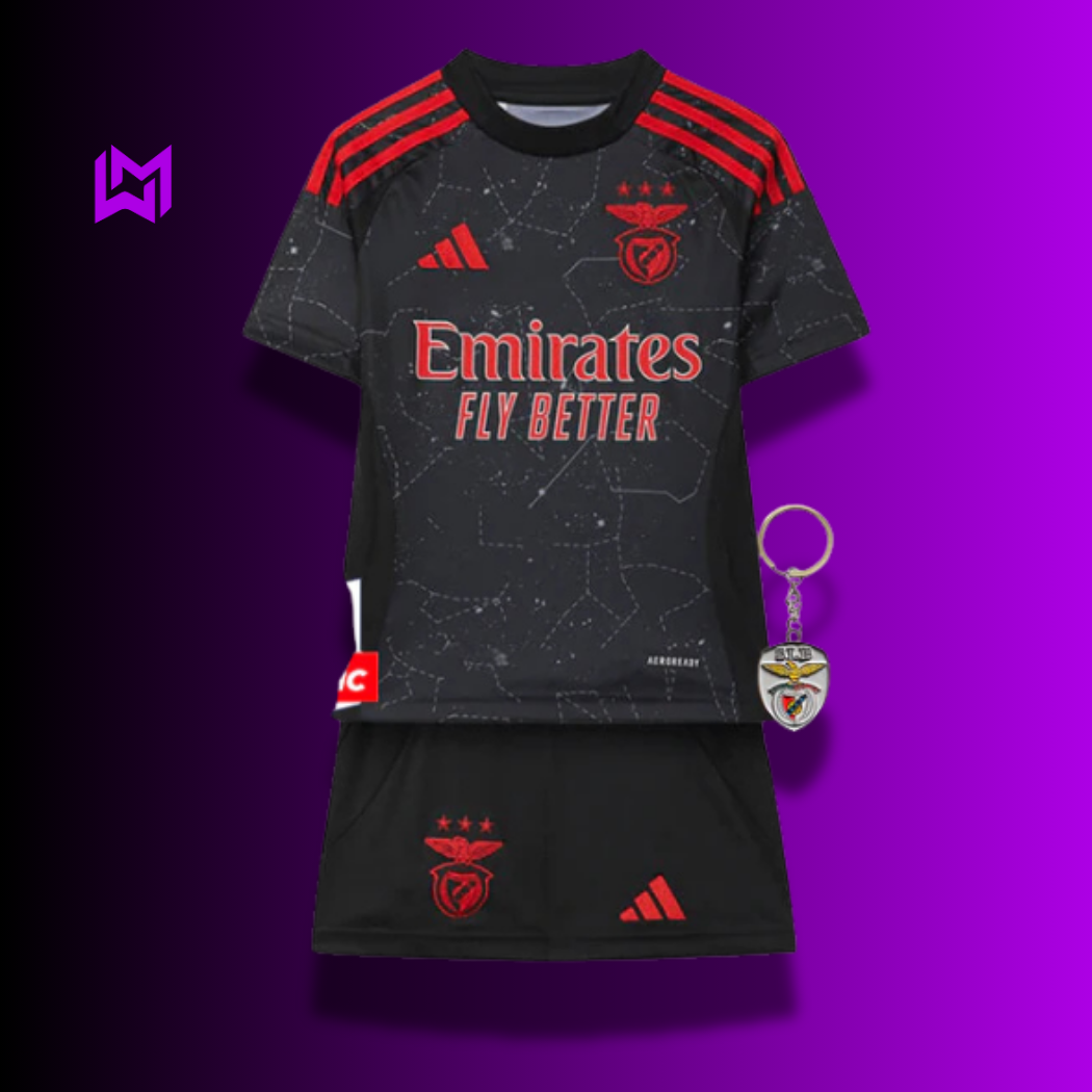 Benfica Away Kids Kit 2024/25 - Last Few Units! 🔥🦅