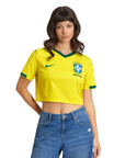 Cropped Brazil Women home 2025 - Fan Version  Brasil