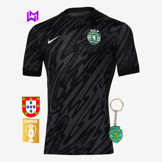 Sporting Goalkeeper Shirt Black 2024/25 - Last Few Units! 🔥💚