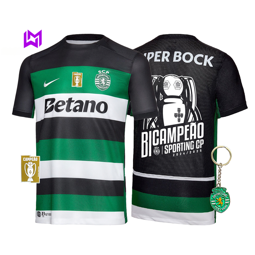 Sporting Home Shirt Back-to-Back Champions 2024/25 - Exclusive Model! 🦁🏆