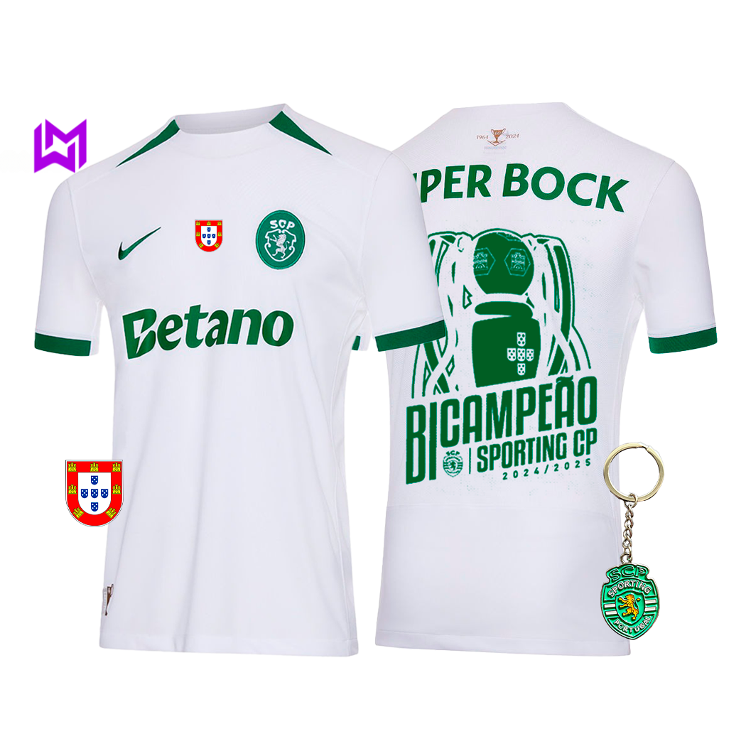 Sporting Away Shirt Back-to-Back Champions 2024/25 - Exclusive Model! 🦁🏆
