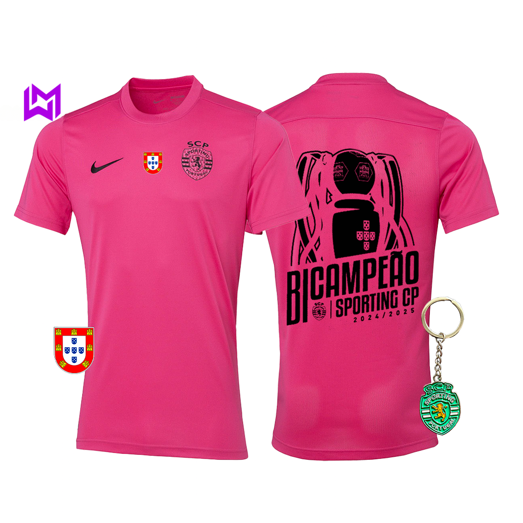 Sporting Pink October Shirt Back-to-Back Champions 2024/25 - Exclusive Model! 🦁🏆