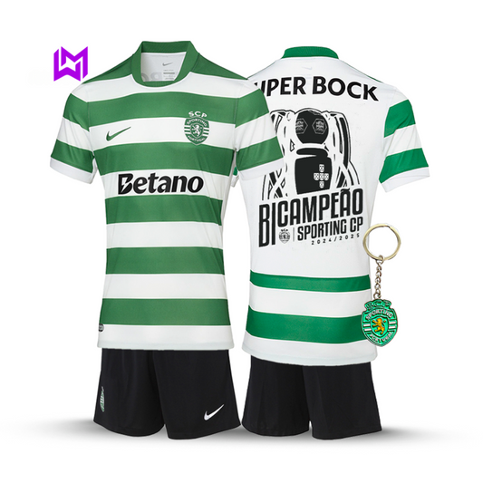 Sporting Home Kids Kit Back-to-Back Champions 2025/26 - New Release! 🦁🏆
