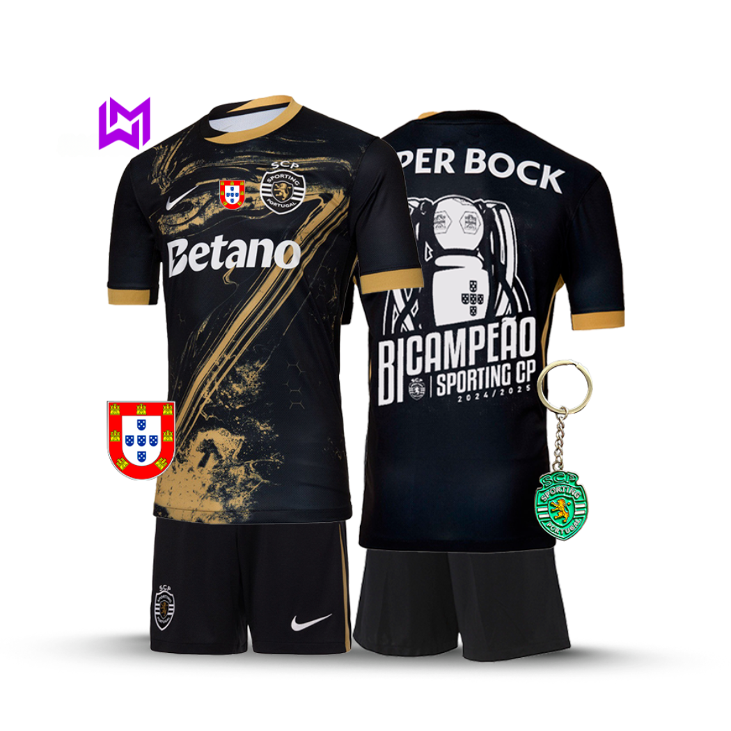 Sporting Third Kids Kit "7" Ronaldo Back-to-Back Champions 2024/25 - Exclusive Model! 🦁🏆