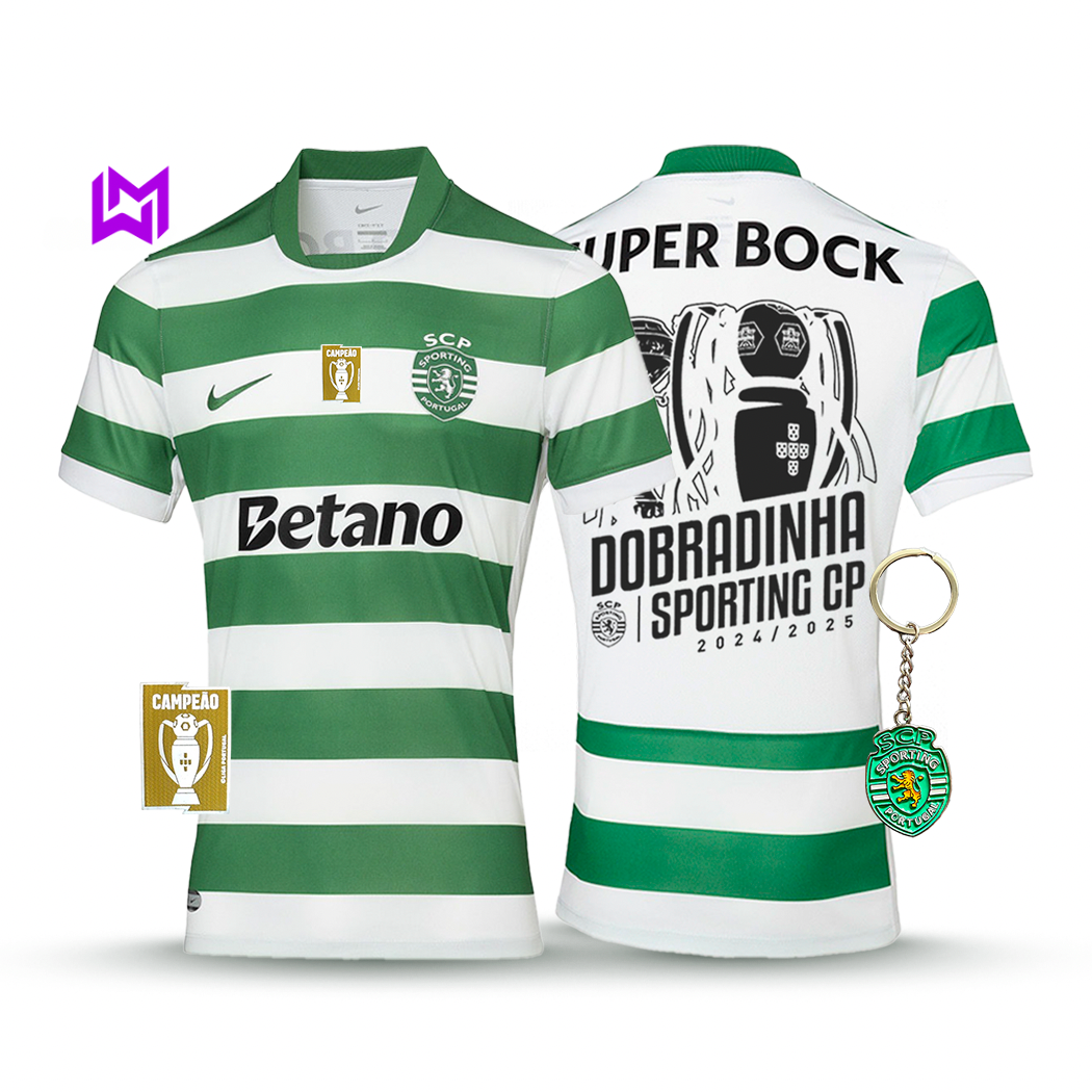 Sporting Home Shirt The Double 2025/26 - New Release! 🦁🏆🏆