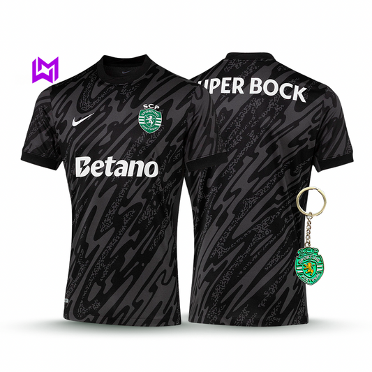 Sporting Goalkeeper Shirt Black 2025/26 - Last Few Units! 🔥💚