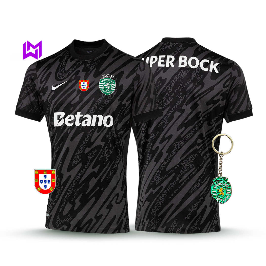Sporting Goalkeeper Shirt Black 2025/26 - Last Few Units! 🔥💚