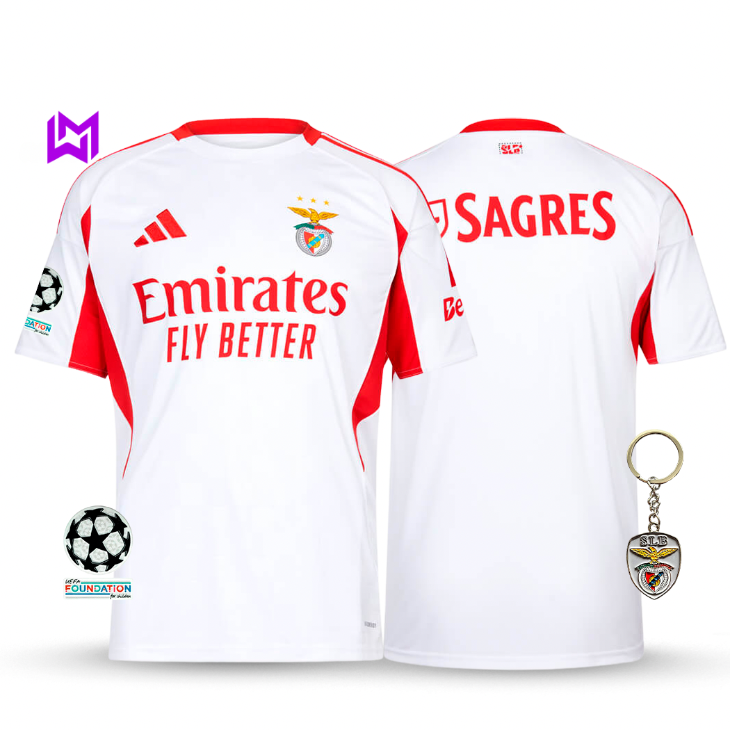 Benfica Away Shirt White 2025/26 - Last Few Units! 🔥🦅