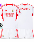 Benfica Away Kids Kit White 2025/26 - Last Few Units! 🔥🦅
