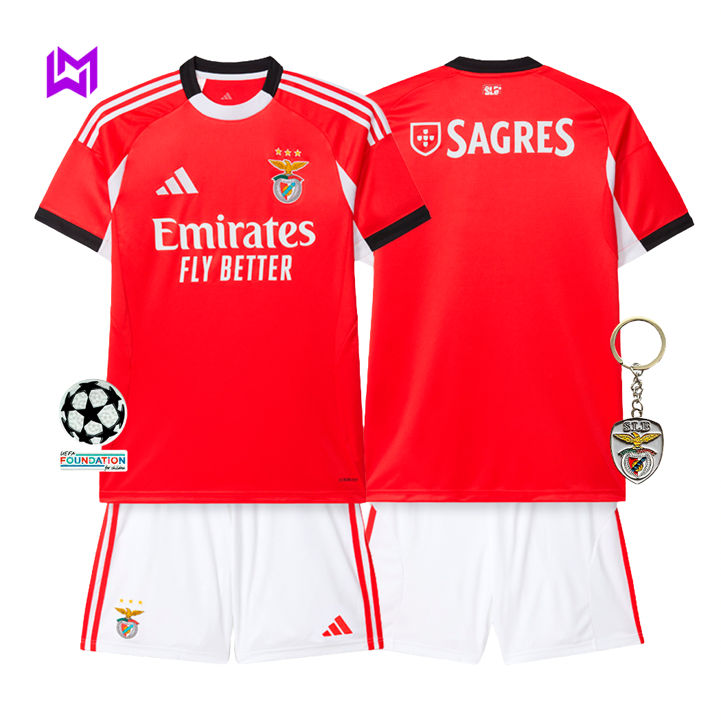 Benfica Home Kids Kit 2025/26 - Last Few Units! 🔥🦅
