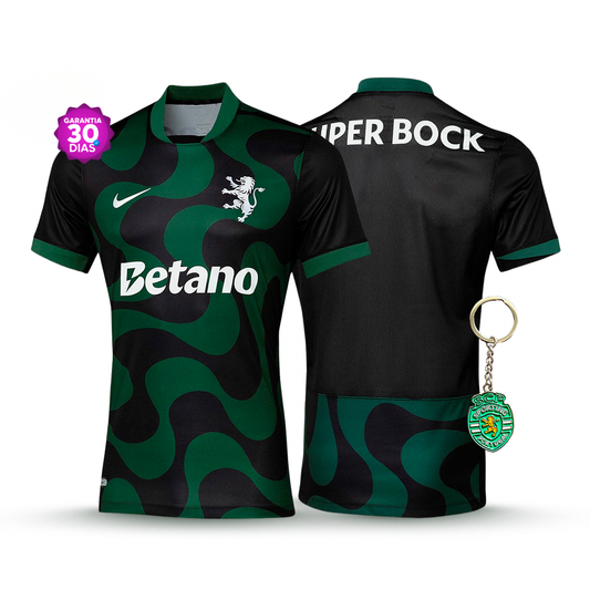 Sporting Away Shirt Black 2025/26 - New Release! 🔥💚