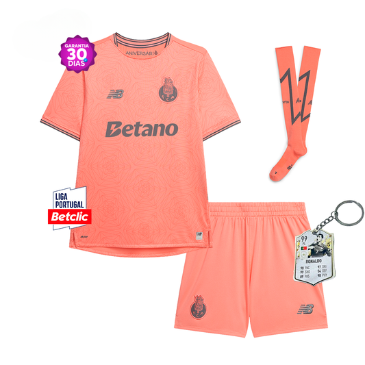 Porto Away Kids Kit Pink 2025/26 - Last Few Units! 🔥🐉