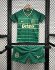 Sporting Away Kids Kit Black 2024/25 - Last Few Units! 🔥💚