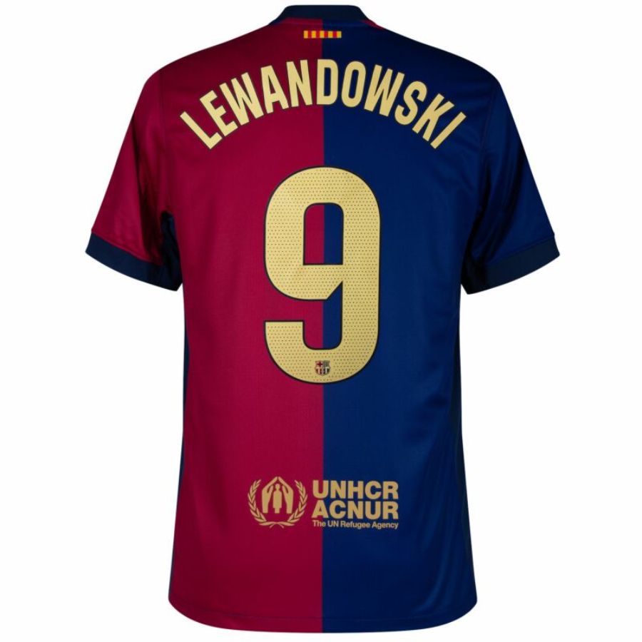 Barcelona Home 2024/25 Patches UCL UEFA Foundation (Official Printing)