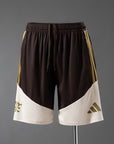Shorts Adidas Flamengo Treino 2026 Marrom e Bege